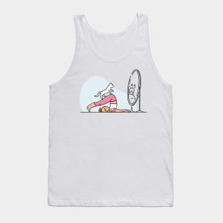 YOGA WITH CAT ILLUSTRATION Tank Top